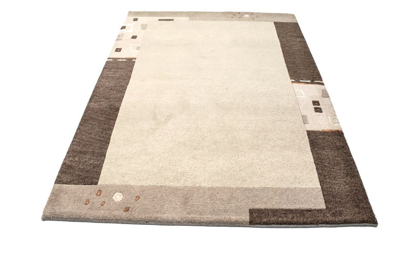 Nepal Teppich 125x180cm - Wollteppich - beige