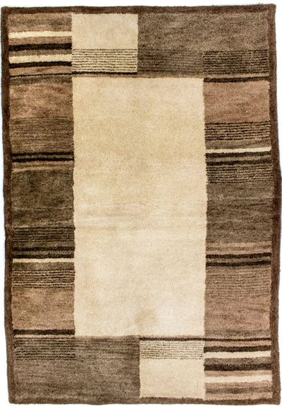 Wollteppich 139x196cm - beige