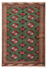 Turkaman Teppich 99x143cm - Orientteppich - grün – product image