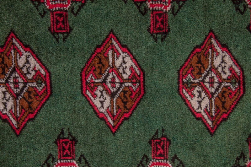 Turkaman Teppich 99x143cm - Orientteppich - grün