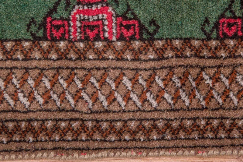 Turkaman Teppich 99x143cm - Orientteppich - grün
