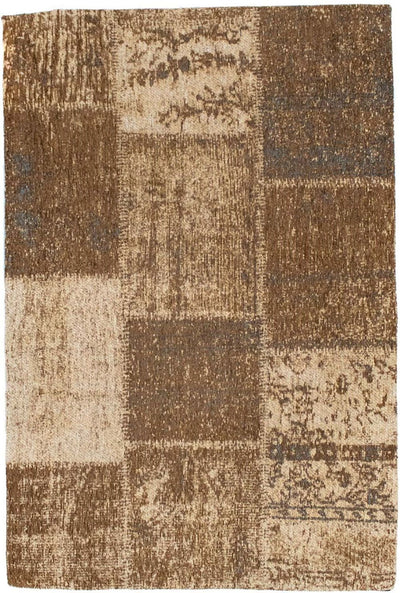 Patchwork Teppich 61x93cm - Wollteppich - mehrfarbig