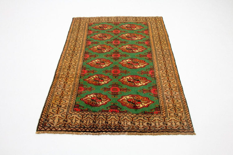 Turkaman Teppich 102x143cm - Orientteppich - grün