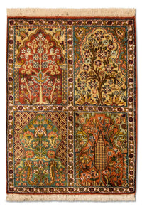 Kaschmir Seide Teppich 65x91cm - Orientteppich - mehrfarbig – product image