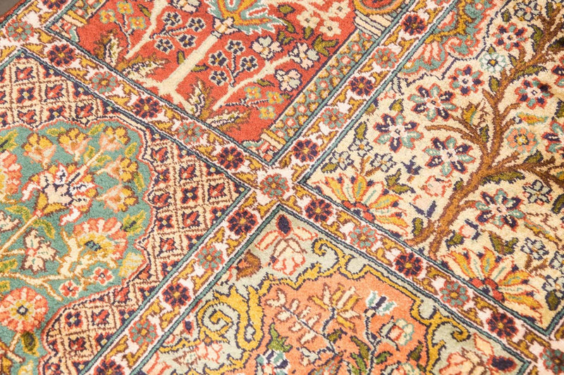 Kaschmir Seide Teppich 65x91cm - Orientteppich - mehrfarbig