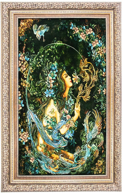 Bild-Teppich 82x128cm - Orientteppich - grün