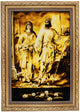 Bild-Teppich 90x122cm - Orientteppich - gold