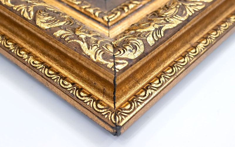Bild-Teppich 90x122cm - Orientteppich - gold