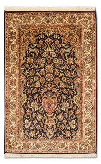 Kaschmir Seide Teppich 60x94cm - Orientteppich - dunkelblau – product image