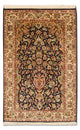 Kaschmir Seide Teppich 60x94cm - Orientteppich - dunkelblau