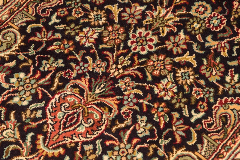 Kaschmir Seide Teppich 60x94cm - Orientteppich - dunkelblau