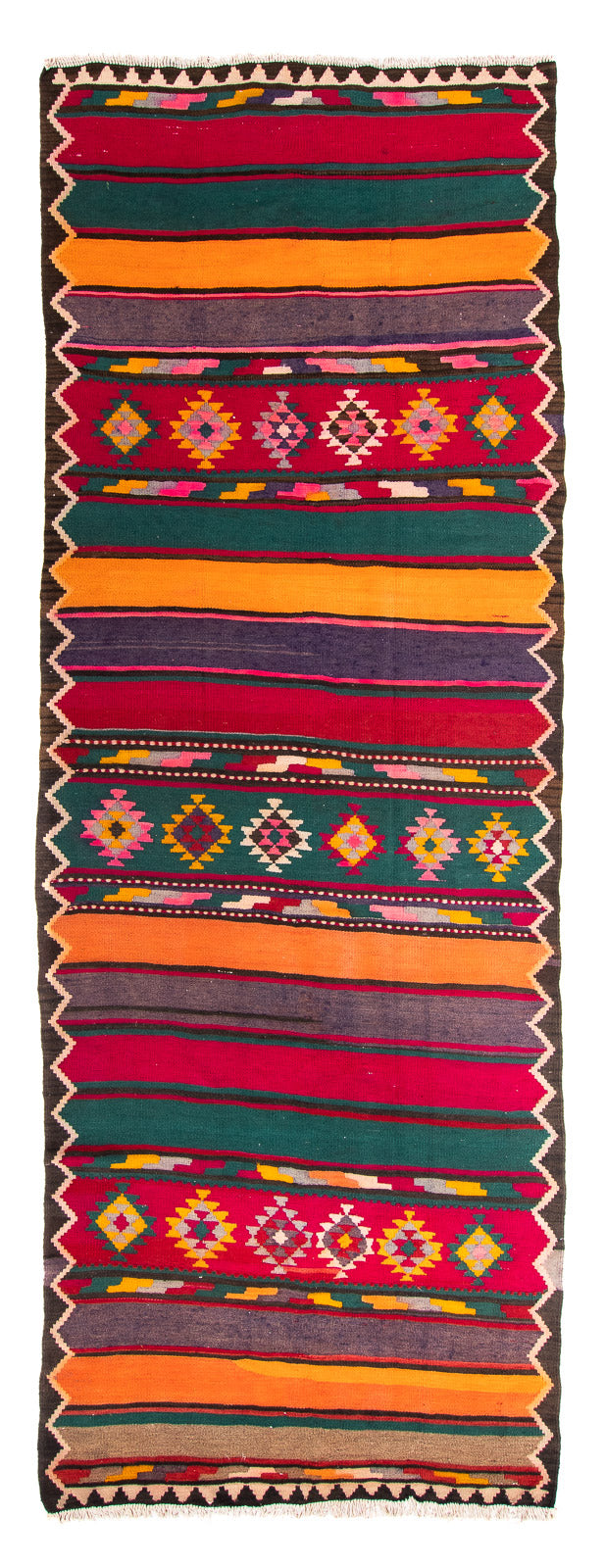 Kelim Teppich Old 130x365cm - mehrfarbig