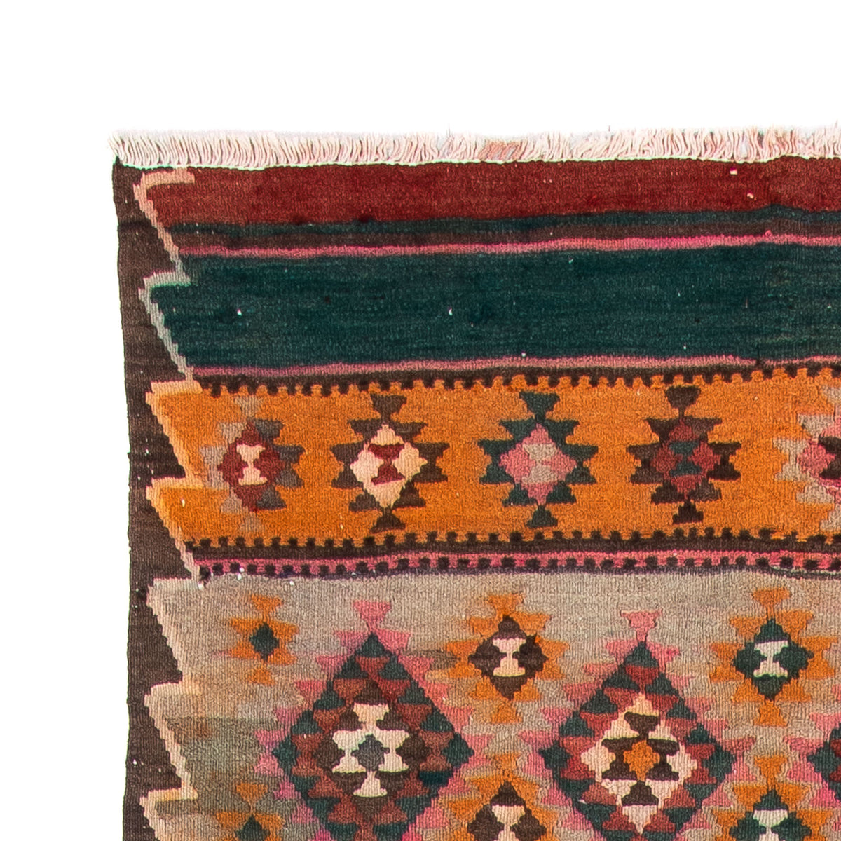 Kelim Teppich Old 145x370cm - mehrfarbig