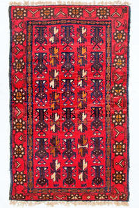 Belutsch Teppich 74x130cm - Orientteppich - rot – product image