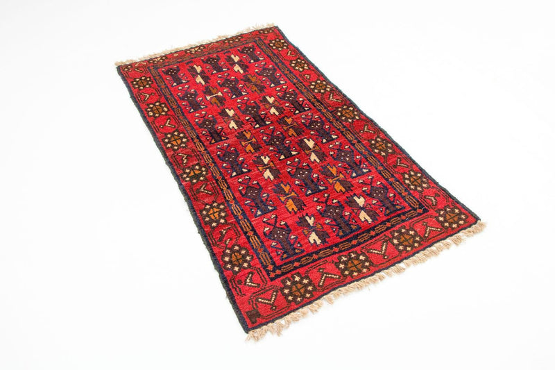 Belutsch Teppich 74x130cm - Orientteppich - rot