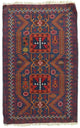 Belutsch Teppich 84x138cm - Orientteppich - blau