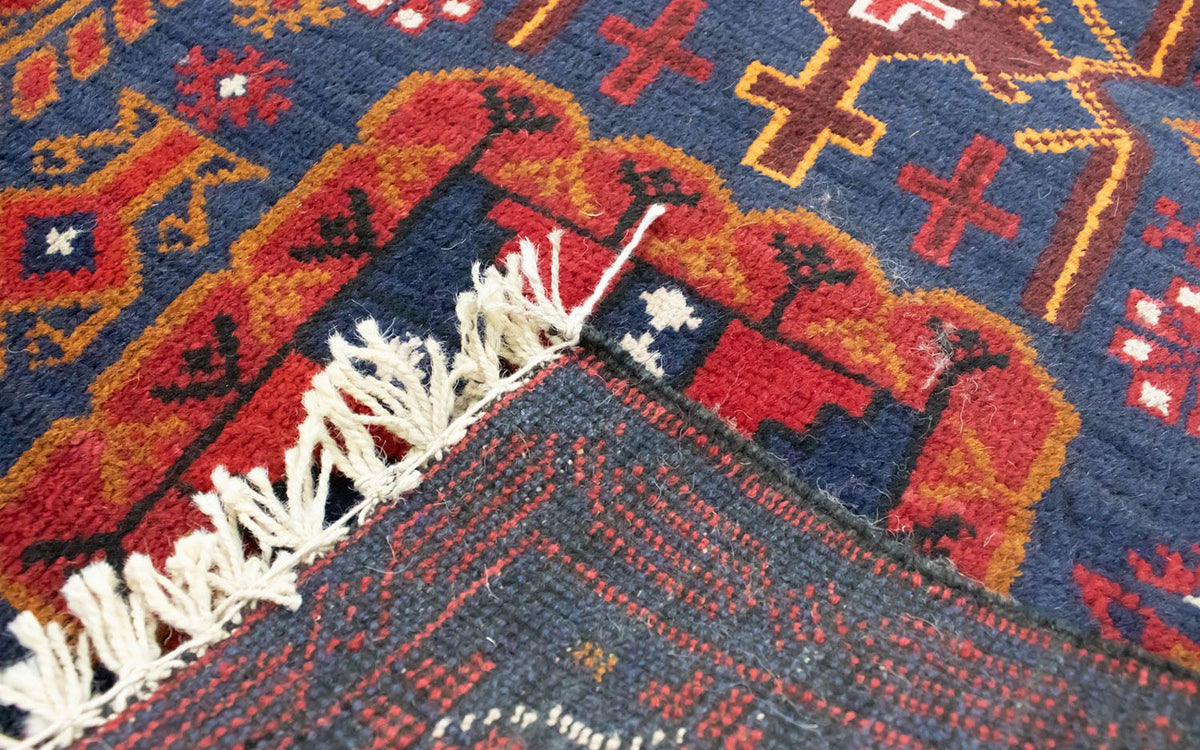 Belutsch Teppich 84x138cm - Orientteppich - blau