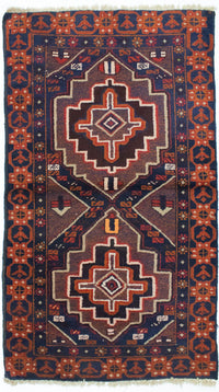 Belutsch Teppich 79x134cm - Orientteppich - blau – product image