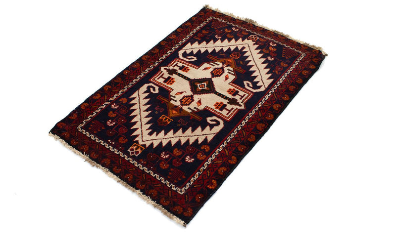 Belutsch Teppich 84x132cm - Orientteppich - blau