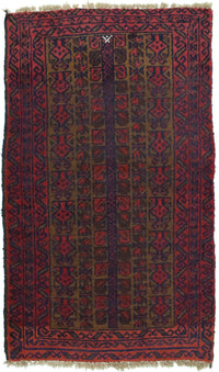 Belutsch Teppich 74x126cm - Orientteppich - rot – product image