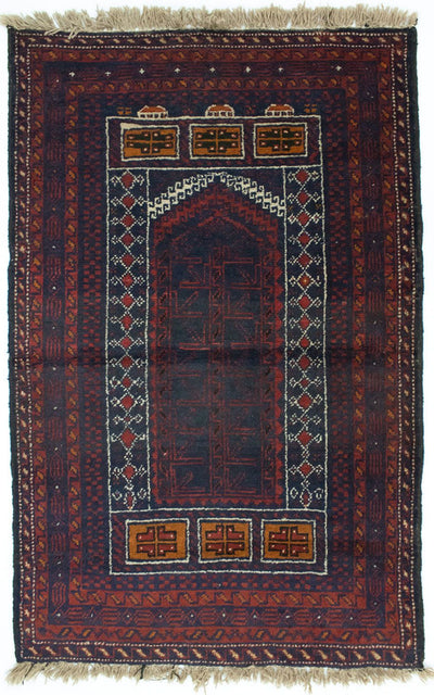 Belutsch Teppich 84x139cm - Orientteppich - mehrfarbig