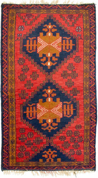 Belutsch Teppich 74x129cm - Orientteppich - rot – product image