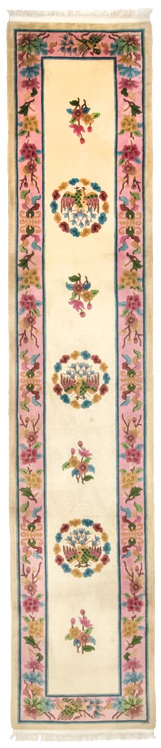 China Teppich 70x338cm - Orientteppich - beige