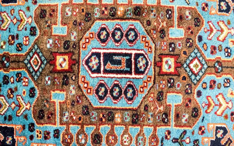 Nahavand Teppich 130x199cm - Perserteppich - blau