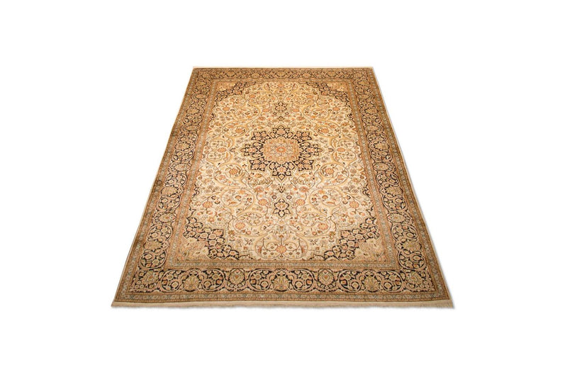Kaschmir Seide Teppich 234x342cm - Orientteppich - beige