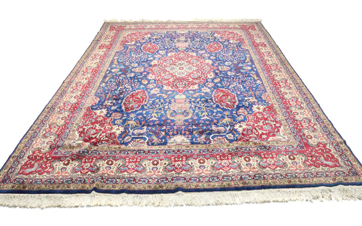 Täbriz Teppich 344x457cm - Perserteppich - blau