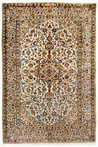 Keshan Teppich 139x222cm - Perserteppich - beige