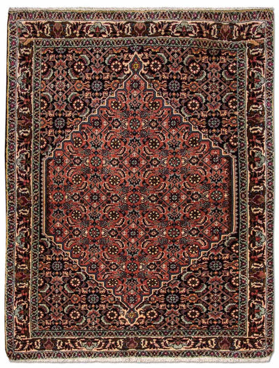 Bidjar - Takab Teppich 78x103cm - Perserteppich - hellrot