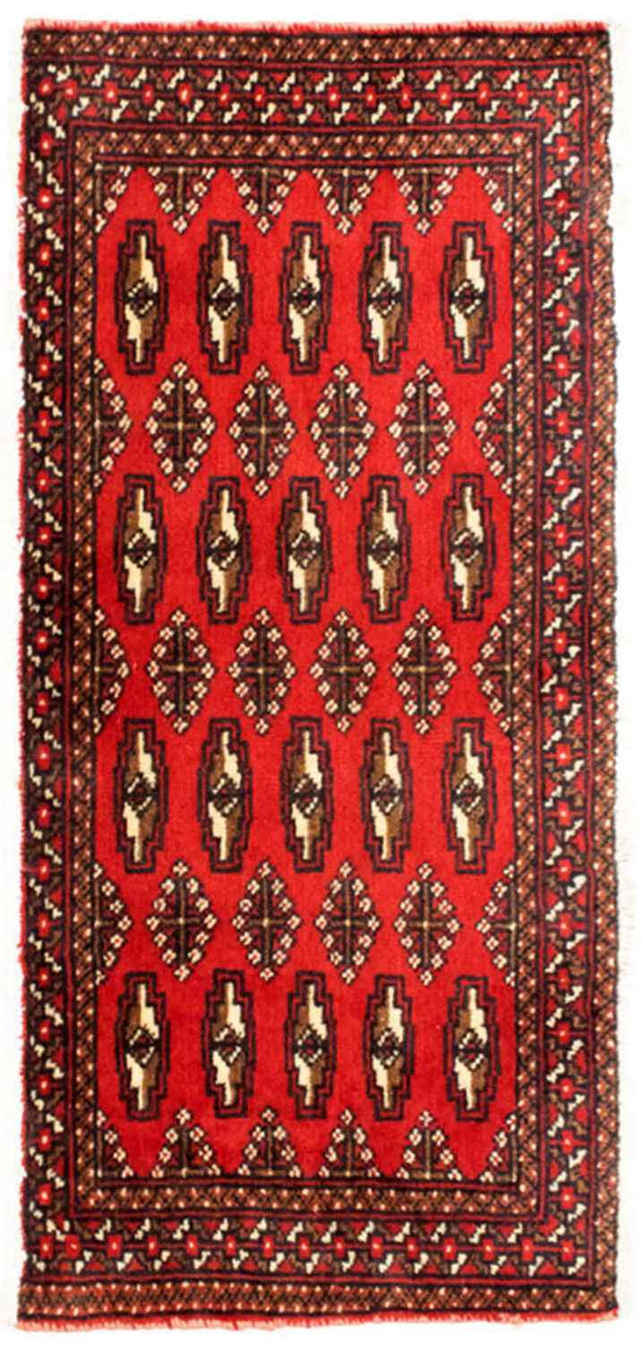 Turkaman Teppich 50x100cm - Orientteppich - rot