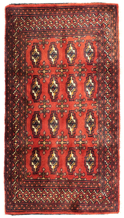 Turkaman Teppich 50x100cm - Orientteppich - rot