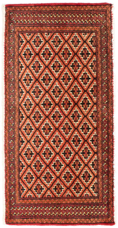 Turkaman Teppich 50x100cm - Orientteppich - orange