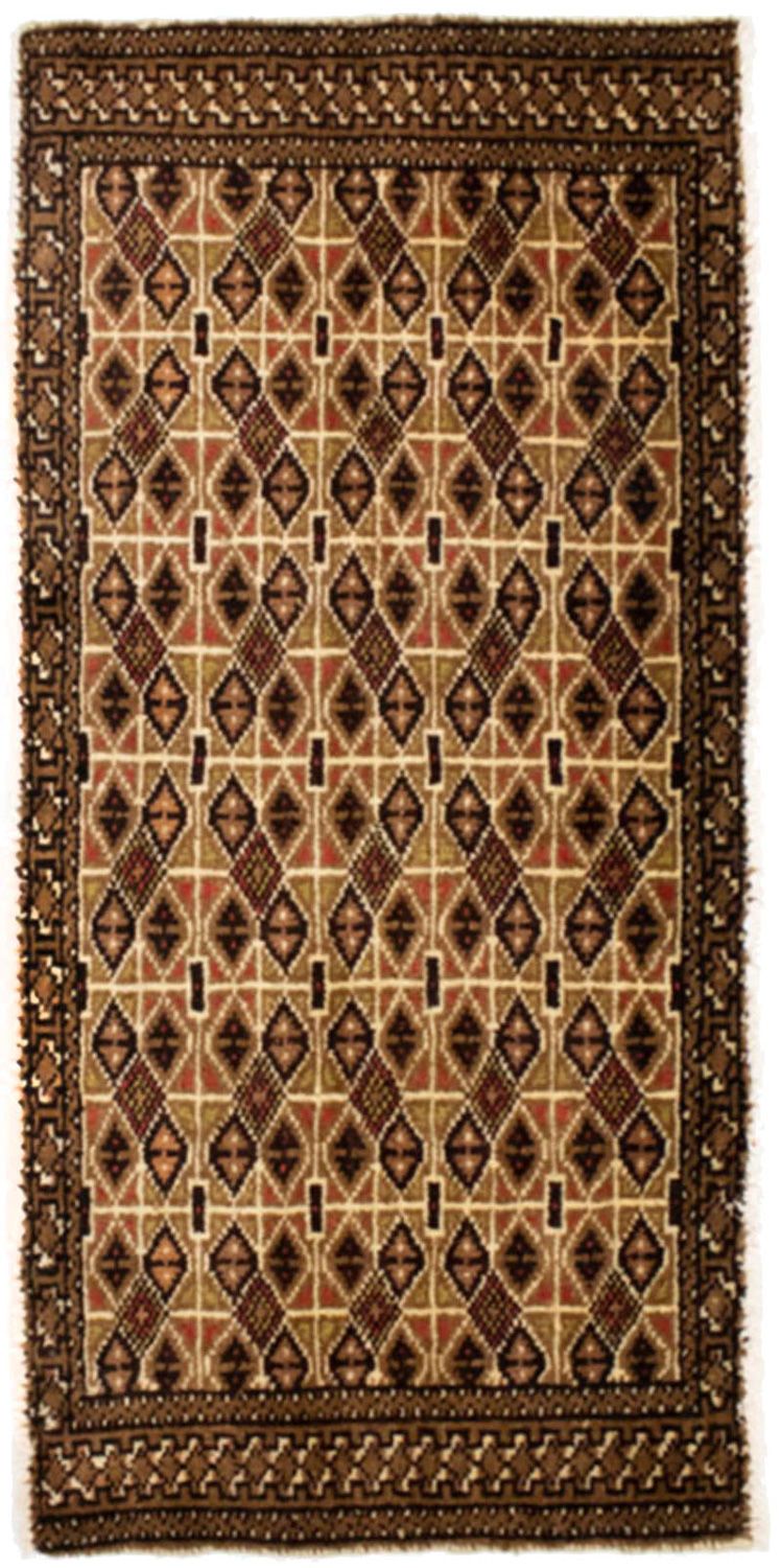 Turkaman Teppich 50x100cm - Orientteppich - mehrfarbig