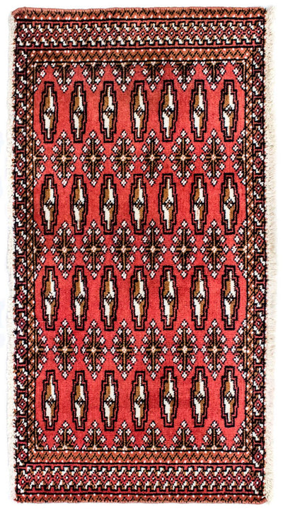 Turkaman Teppich 50x100cm - Orientteppich - rot