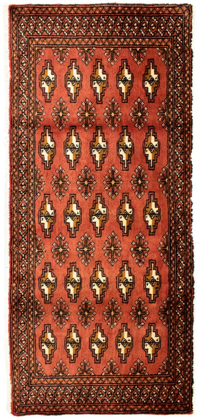 Turkaman Teppich 60x130cm - Orientteppich - rost