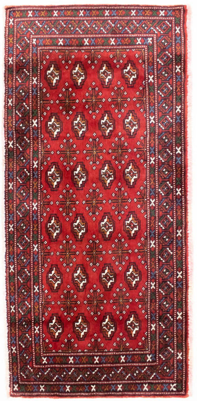 Turkaman Teppich 60x130cm - Orientteppich - rot