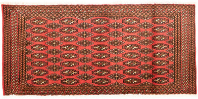 Turkaman Teppich 60x130cm - Orientteppich - rot