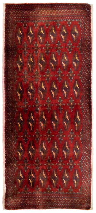 Turkaman Teppich 60x130cm - Orientteppich - rot