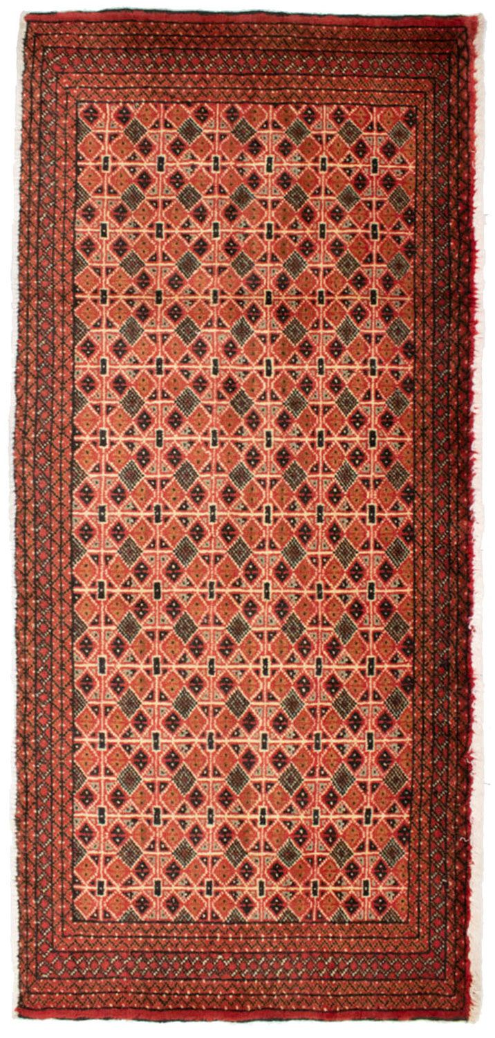 Turkaman Teppich 60x130cm - Orientteppich - hellrot