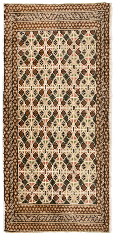 Turkaman Teppich 60x130cm - Orientteppich - beige