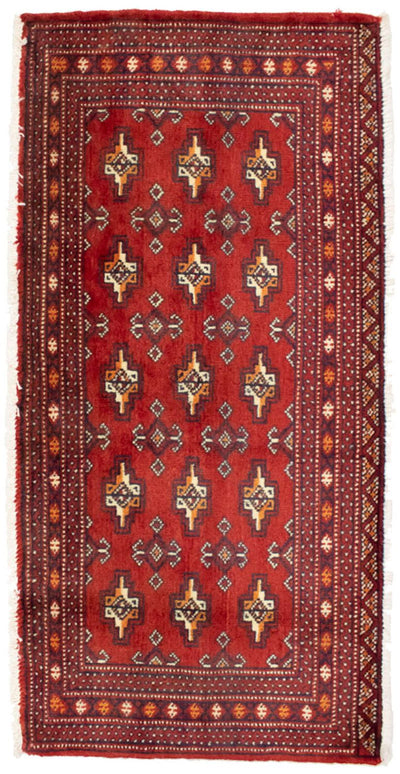 Turkaman Teppich 60x130cm - Orientteppich - rot