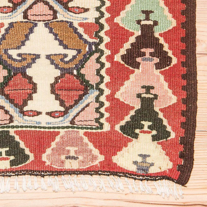Kelim Teppich Old 119x143cm - beige