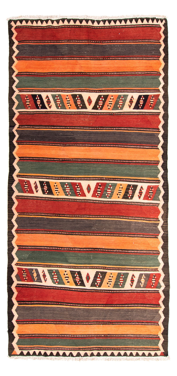 Kelim Teppich Old 155x310cm - mehrfarbig