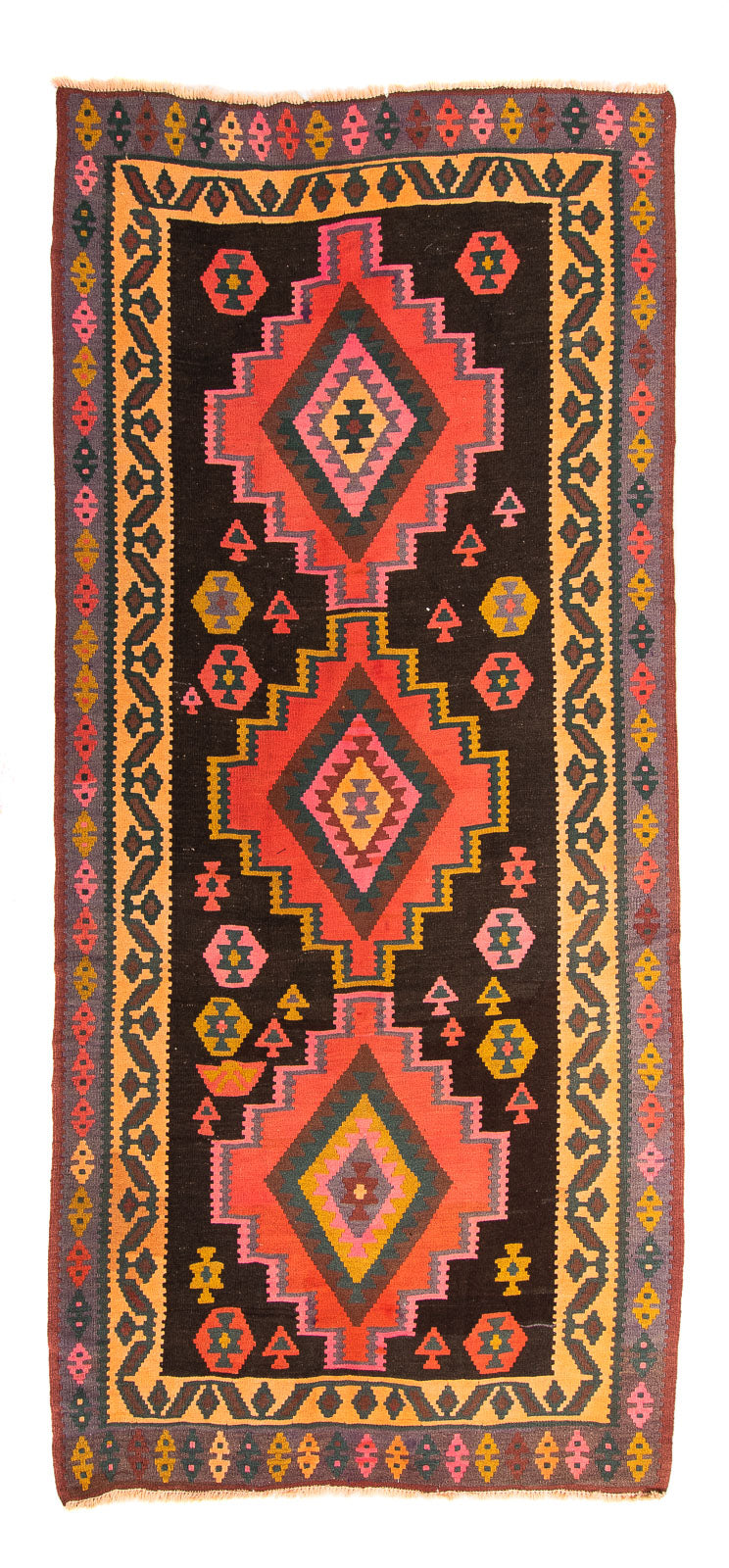 Kelim Teppich Old 150x300cm - mehrfarbig