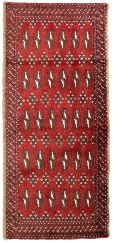 Turkaman Teppich 60x130cm - Orientteppich - rot