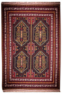 Afghan Teppich 92x145cm - Orientteppich - blau – product image