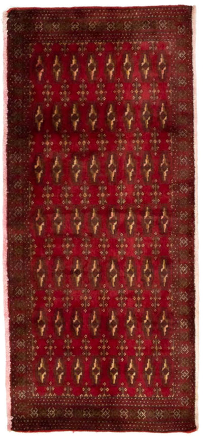 Turkaman Teppich 60x130cm - Orientteppich - rot
